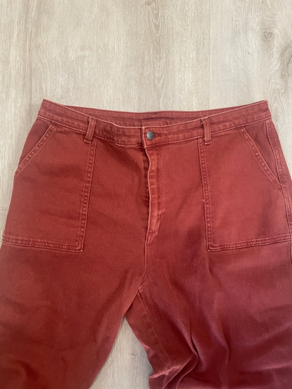 Universal Thread Wide Leg Pants in Rust Red 18 - Picture 7 of 8